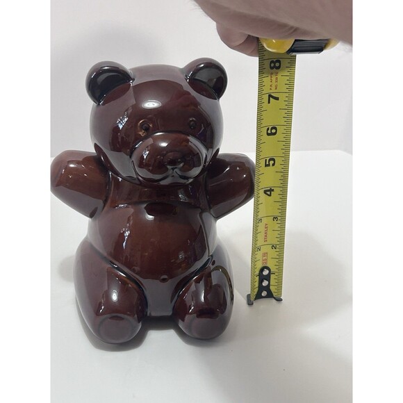 VTG Aramis 8" Brown Teddy Bear Cookie/Treat Jar Collectible Ceramic Container - Picture 10 of 10